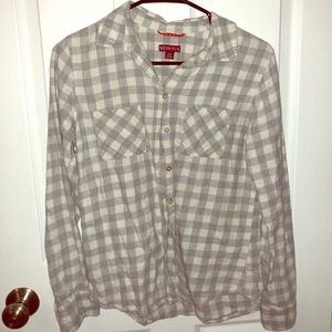 White and gray flannel